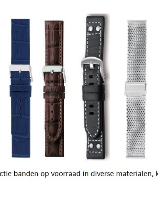 HORLOGEBAND LEER D. BLAUW 14MM - 3180 - 11514