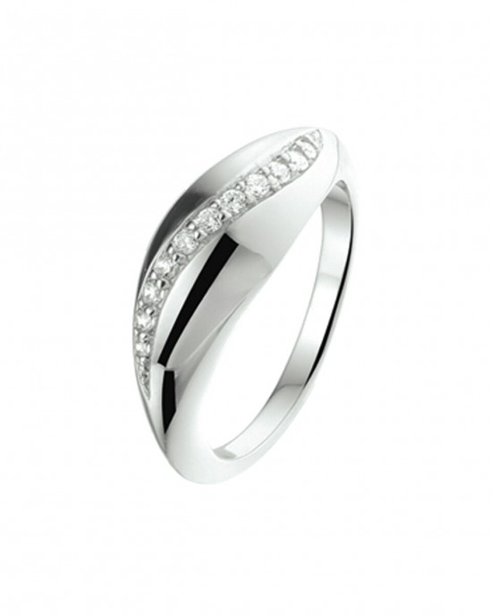 ZILVEREN RING GERHODINEERD MET ZIRCONIA MT56 - 66963 - 1316212-MT56