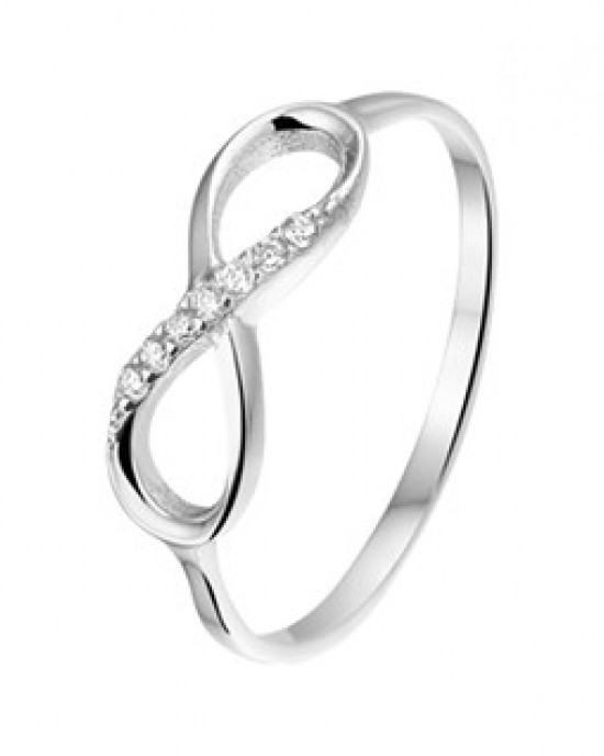 ZILVEREN RING INFINITIE MET ZIRKONIA'S MT47 - 67866 - 1319038-MT47