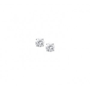 ZILVEREN OORSTEKERS IN 4 POOTS CHATONZETTING 6.0MM - 78205 - 1321988