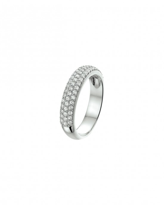 ZILVEREN RING  MET ZIRKONIA'S IN PAVEZETTING 4.5MM MT55 - 77990 - 1322447-MT55