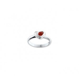 ZILVEREN RING HART MET LIEVEHEERSBEESTJE MT44 -Ook als set leverbaar- - 77991 - 1322452-MT44