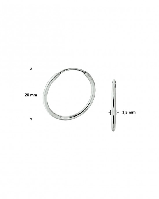 ZILVEREN OORRINGEN RONDE BUIS 1.5MM 20MM - 80733 - 1322822