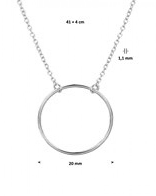 ZILVEREN COLLIER RING 41-45CM - 72894 - 1324015