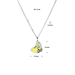 ZILVEREN COLLIER MET SCHEPWAGEN 36+4CM - 83277 - 1328658