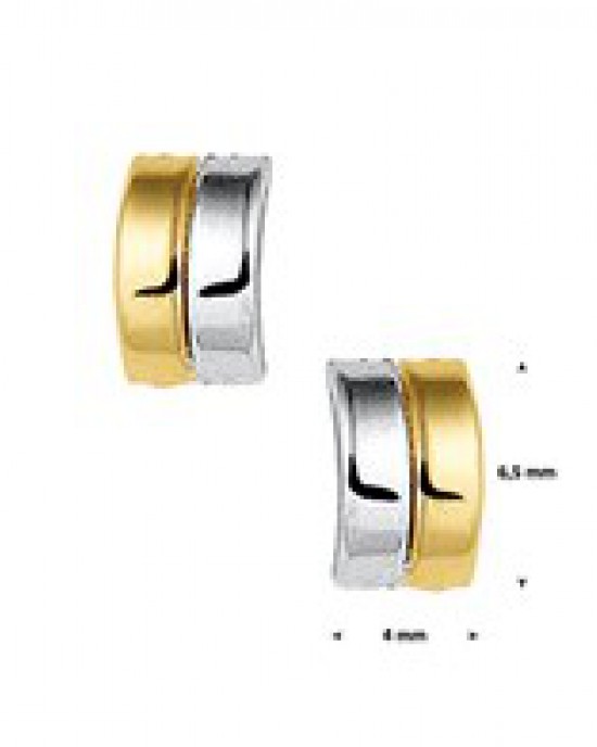 GOUDEN OORSTEKERS BI-COLOUR CARTIER 4.0X6.5MM - 78017 - 4019090