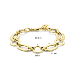 GOUDEN ARMBAND ANKER MET DIVERSE OVALE SCHAKELS 18+2CM (Ook als set leverbaar) - 82978 - 4031302