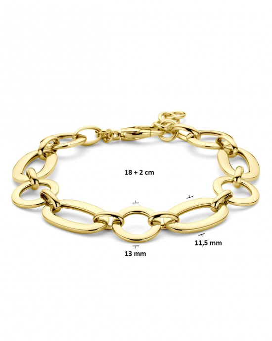 GOUDEN ARMBAND ANKER MET DIVERSE OVALE SCHAKELS 18+2CM (Ook als set leverbaar) - 82978 - 4031302