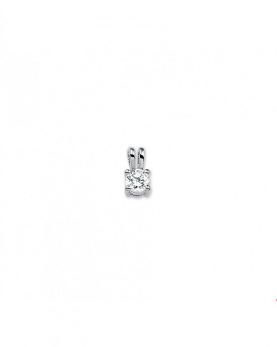 ZILVEREN HANGER 5.0MM ZIRKONIA IN 4 POOTSCHATON ZETTING MET VAST OOG 5.5X10MM - 78246 - 1323241