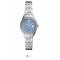 FOSSIL HORLOGE, STALEN BAND EN KAST MET BLAUWE PLAAT. ZIRCONIA'S ALS INDEX EN RONDOM IN DE BEZEL 50M - 79182 - ES5074