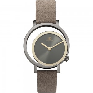 DANISH DESIGN HORLOGE PICO GRIJZE VEGAN BAND, STALEN GRIJZE RONDE OPEN KAST, ANTRACIETE PLAAT 32MM 30M - 81327 - IV16Q1271