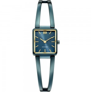 DANISH DESIGN HORLOGE "PALMA" BLAUW STALEN HORLOGE MET OPEN BAND, BLAUWE KAST EN PLAAT 20MM 30M - 83206 - IV72Q1304