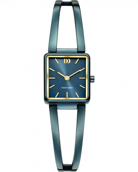 DANISH DESIGN HORLOGE "PALMA" BLAUW STALEN HORLOGE MET OPEN BAND, BLAUWE KAST EN PLAAT 20MM 30M - 83206 - IV72Q1304