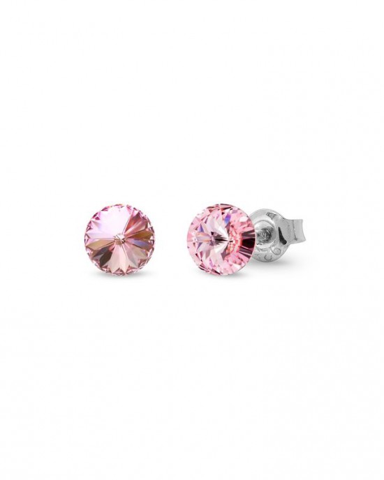 SPARK ZILVEREN OORSTEKERS SMALL LIGHT ROSE SWAROVSKI STENEN - 79564 - K1122SS29LR