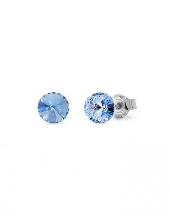 SPARK ZILVEREN OORSTEKERS SMALL LIGHT SAPPHIRE SWAROVSKI STENEN - 79565 - K1122SS29LS