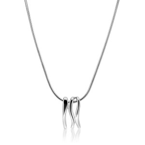 ZINZI "MART VISSER COLLECTIE" COLLIER MET 21X12MM HANGER 3 BAANS 42-45CM - 83395 - MVC25