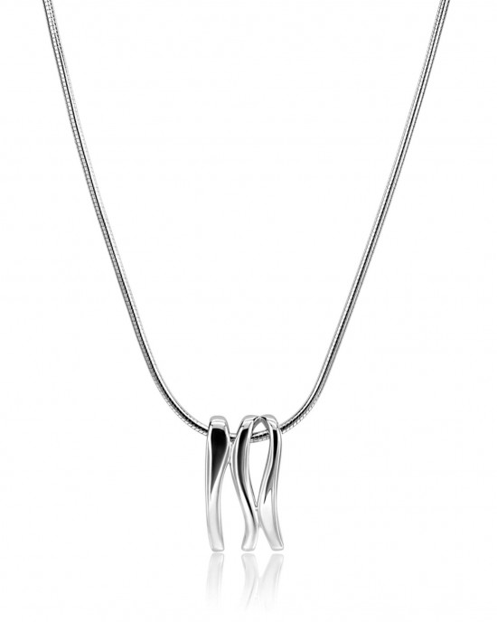 ZINZI "MART VISSER COLLECTIE" COLLIER MET 21X12MM HANGER 3 BAANS 42-45CM - 83395 - MVC25