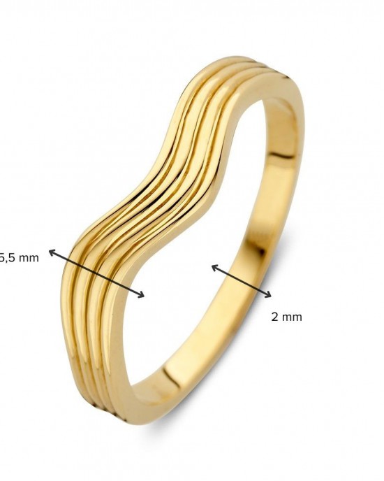 GOUDEN RING MET GOLVENDE BAND MET GROEVEN 5.5MM MT56 - 82845 - RE107914-56-MT56