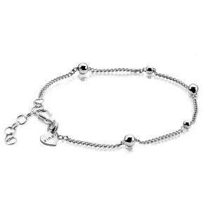 ZINZI ZILVEREN ARMBAND GOURMET MET BOLLETJES 17-20CM - 68049 - ZIA987