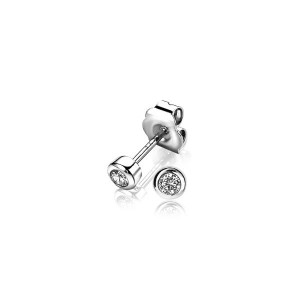 ZINZI ZILVEREN OORSTEKERS MET ZIRKONIA IN GLADDE ZETTING 4.0MM - 74595 - ZIO1177