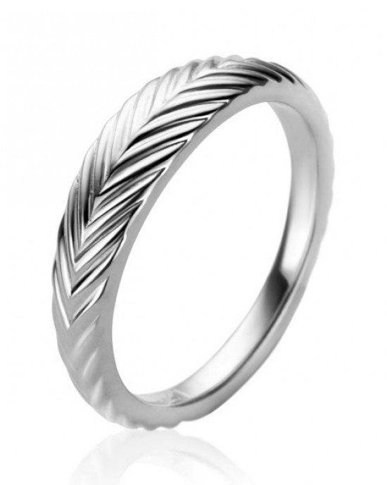 ZINZI ZILVEREN RING MET VEERTJESMOTIEF 5MM MT58 - 82952 - ZIR2644-58-MT58