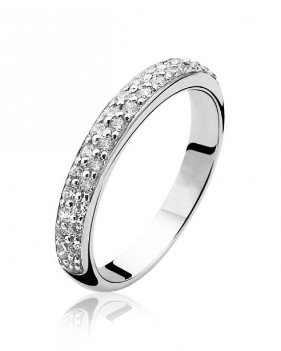 ZINZI ZILVEREN RING AANSCHUIF PAVE MET ZIRKONIA MT50 - 506049 - ZIR881-50-MT50